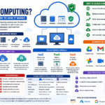 Infographic explaining what cloud computing is, how it works, and the different cloud service models